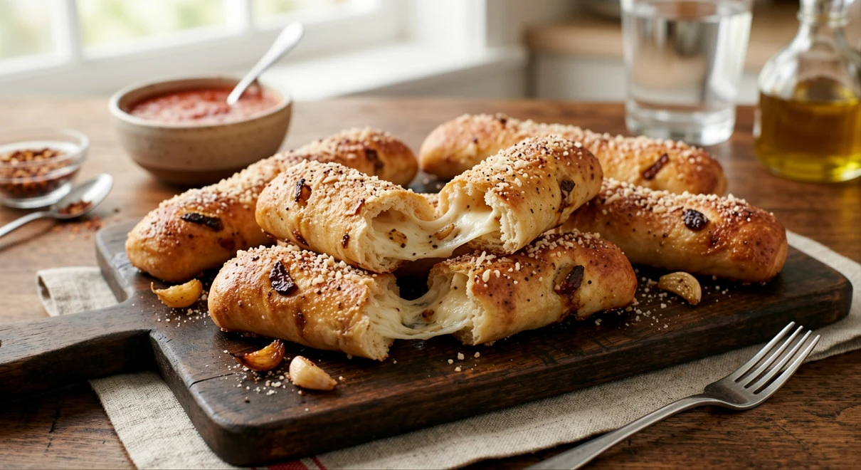 Roasted Garlic Cheese Sticks